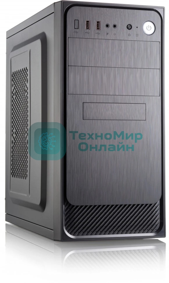 Компьютерный корпус с блоком питания 450Вт. Сase Forza mATX, 450W, 2xUSB 3.0, Black, w/o FAN, 12 см fan PSU, power cord