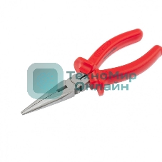 Длинногубцы Matrix Econom, 180 мм, прямые шлифованные, пластмассовые рукоятки