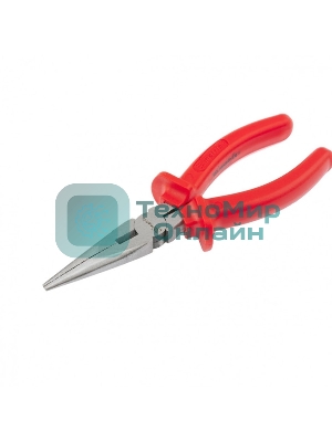 Длинногубцы Matrix Econom, 180 мм, прямые шлифованные, пластмассовые рукоятки