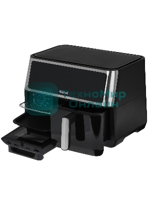 Аэрогриль Kitfort КТ-2256 черный, 2850 Вт, 11 л, сенсор, 10 программ