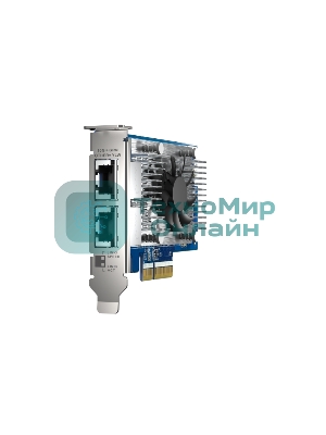 Сетевая карта QNAP QXG-10G2T-X710 LAN Expansion Card, PCIe Gen 3, Two 10GbE (10G/5G/2.5G/1G/100M)) Ports with SR-IOV and iSCSI, Block-based, Supports Multiple Virtual Disk Modes