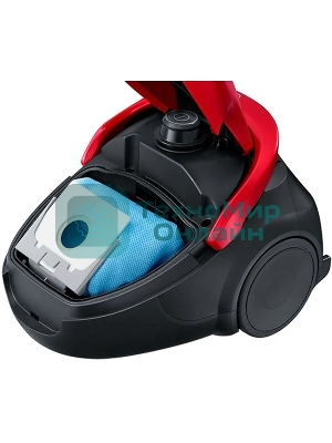 Пылесос Samsung VC20M253AWR красный, 460/2000 Вт, уборка сухая, пылесборник мешок, 2.5 л