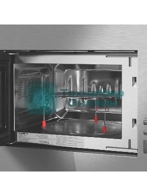 Микроволновая печь встраиваемая Maunfeld JBMO820GS01 нержавеющая сталь, 20 л, 1080 Вт, переключатели - поворотный механизм/кнопки