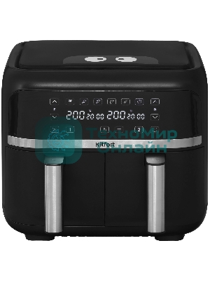 Аэрогриль Kitfort КТ-2248 черный, 2850 Вт, 7.6 л, сенсор, 6 программ