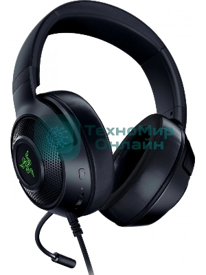 Гарнитура Razer Kraken V3 X чёрный, проводная, USB