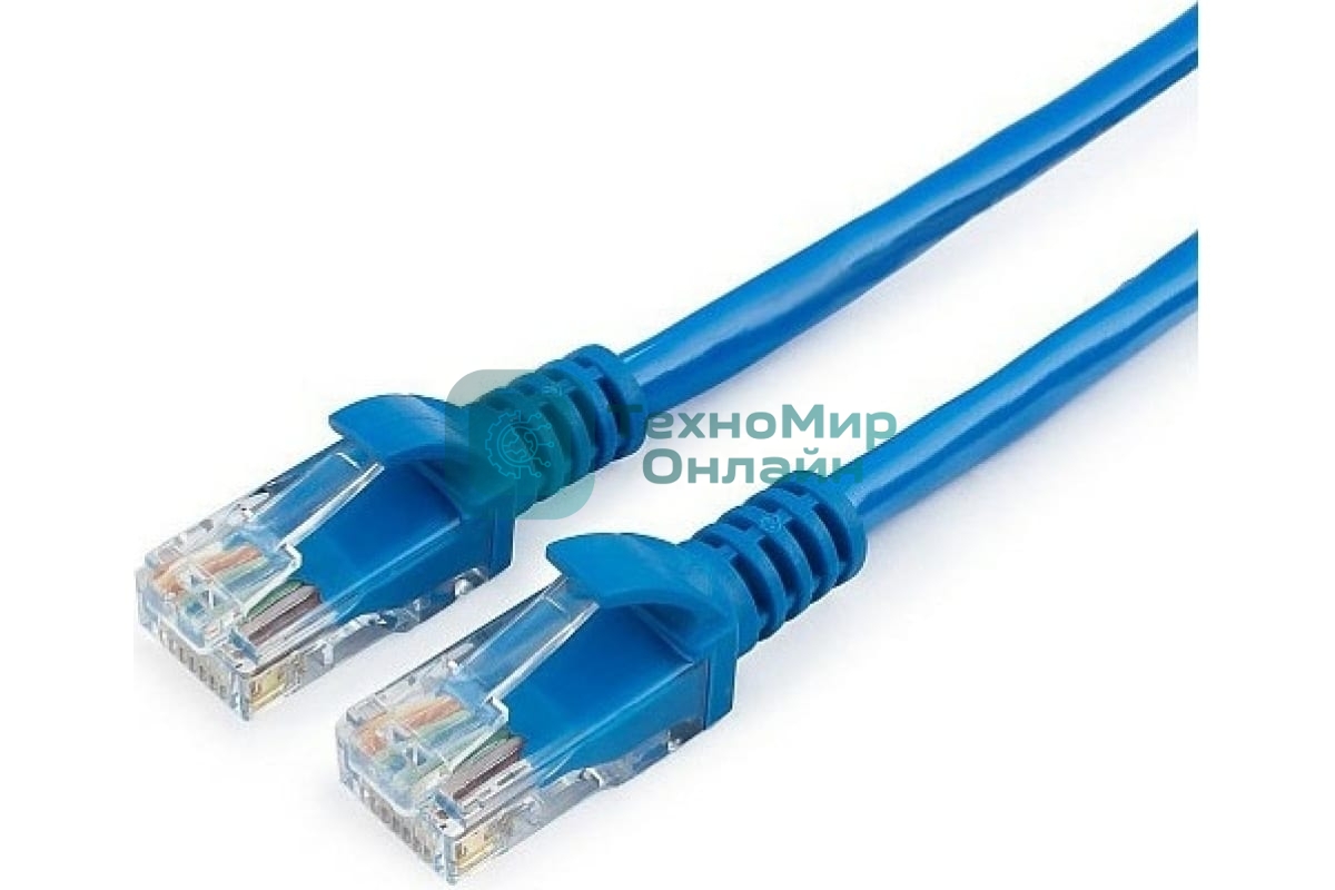 Патч-корд CCA light UTP Гарнизон PC-UTP-5e-1.5-B cat.5e, 1.5м, литой, многожильный синий