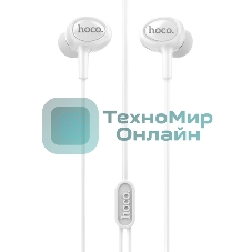 Проводные наушники Hoco M3 белый, внутриканальные, Jack 3.5 мм