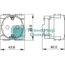 Розетка электрическая DKC BRAVA 77482N с заземлением, со шторками, черная RAL 7016, 2М