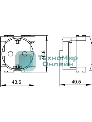 Розетка электрическая DKC BRAVA 77482N с заземлением, со шторками, черная RAL 7016, 2М