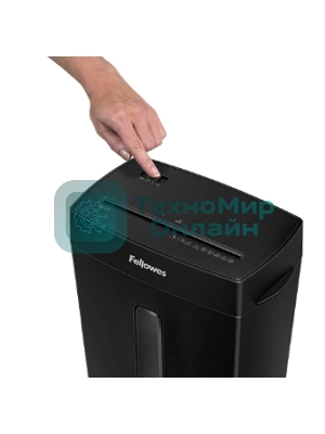 Шредер Fellowes PowerShred Р-42С черный (секр.P-4) фрагменты 8лист. 15лтр. скрепки скобы пл.карты
