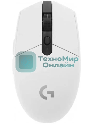 Мышь беспроводная Logitech G304 Lightspeed белый, 12000 dpi, радиоканал, USB, кнопки - 6