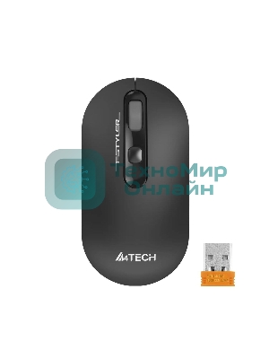 Мышь беспроводная A4Tech Fstyler FG20 серый, 2000 dpi, радиоканал, USB, кнопки - 4