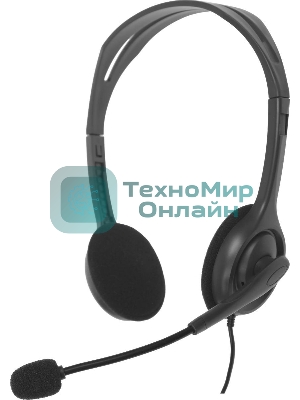 Гарнитура Logitech H110 серебристый, проводная, 3.5 мм