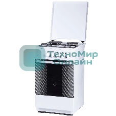 Плита комбинированная Flama RK 2211 белый, конфорок 4 шт, духовка 50 л, 50 см x 85 см x 60 см