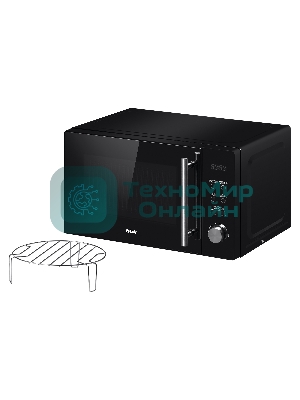 Микроволновая печь BBK 20MWG-732T/B-M черный, 20 л, 700 Вт, переключатели - кнопки, поворотный механизм