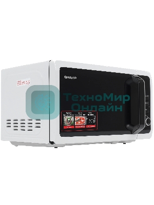 Микроволновая печь Sharp R-2852RW белый, 20 л, 800 Вт, переключатели - кнопки, поворотный механизм