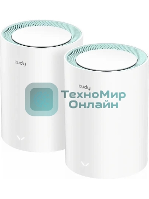 Бесшовный Mesh роутер Cudy M1500 (M1500(2-PACK)) AX1500 10/100/1000BASE-TX (упак.:2шт)