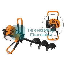 Мотобур Carver AG-43/000 бытовой 2-х такт. 1250Вт 1.7л.с. 43см3 6500об/мин