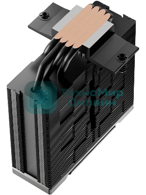 Кулер для процессора DEEPCOOL AK400 G2 LGA1851/1700/1200/115X/AM5/AM4 (12шт/кор, TDP 220W, PWM, Fan 120мм, 4 тепл. Трубки, Wood-grain top cover, черный) RET (R-AK400G2-BKNNMN-GJD)