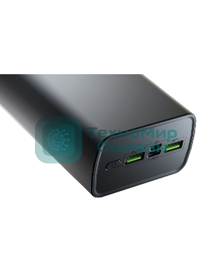 Портативный аккумулятор OLMIO QR-30, 30000mAh, 22.5W, QuickCharge3.0/PowerDelivery, LCD, серый