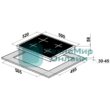 Индукционная варочная панель Maunfeld CVI594SWH, конфорок: 4 шт., стеклокерамика, независимая, белый