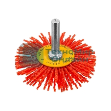 Щетка для дрели Denzel 65 мм, плоская, со шпилькой, нейлоновая щетина