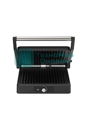 Гриль электрический Topdevice EG1/2200 Вт/0-240 °C/раскрытие на 180 °C/несъемные панели/черно-серебристый (TDSEG001_BK)