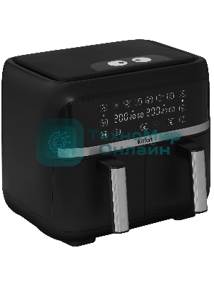 Аэрогриль Kitfort КТ-2248 черный, 2850 Вт, 7.6 л, сенсор, 6 программ