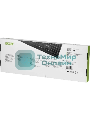 Клавиатура проводная Acer OKW120, USB, черный