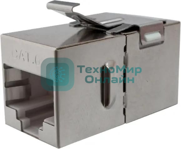 Адаптер Suprlan 10-0316-1, проходн. Keystone RJ45 кат.5E FTP, стальной