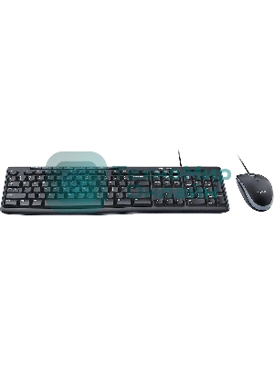 Комплект клавиатура+мышь Logitech Desktop MK200 проводной, USB, 1000 DPI, чёрный