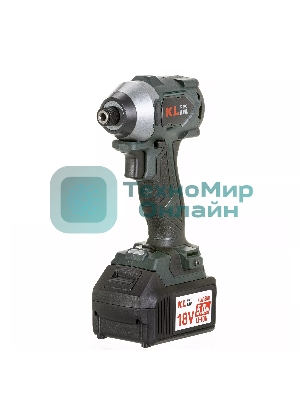Профессиональный бесщеточный винтоверт аккумуляторный KLPRO KLDV18BH-50 (18В, Li-ion-2шт, 5.0А·ч, 220Нм, 2 скорости, подсветка,З/У,в кейсе)