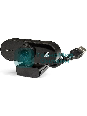 Веб-камера ExeGate Stream C940 2560x1440, 30 кадр/с, USB Type-A, микрофон (шумоподавление), универсальное крепление, штатив в комплекте