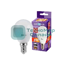 Лампа светодиодная JazzWay PLED-SP-G45 7Вт шар 5000К холодный белый E14 540лм 230В