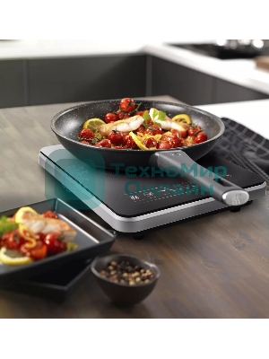 Плита настольная электрическая Kitfort КТ-102 черный, стеклокерамика