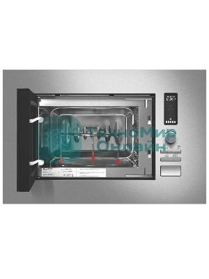 Микроволновая печь встраиваемая Maunfeld JBMO820GS01 нержавеющая сталь, 20 л, 1080 Вт, переключатели - поворотный механизм/кнопки