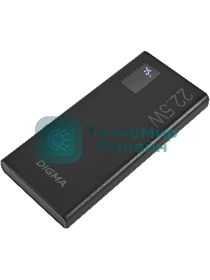 Портативный аккумулятор Digma DGPF10A 10000mAh QC3.0/PD3.0 22.5W 5A 2xUSB-A/USB-C черный