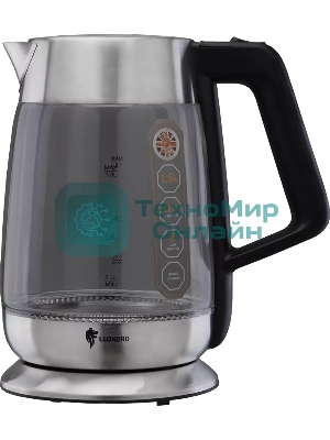 Чайник электрический LEONORD LE-1508 1,8 л, стекло, 2200 Вт