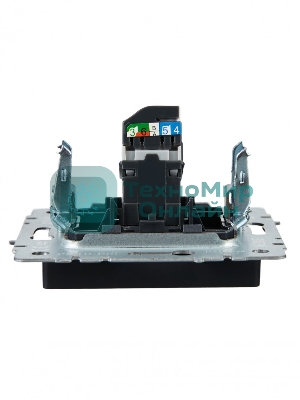 Розетка компьютерная IEK BRITE РК10-БрГ RJ45 кат.5E графит