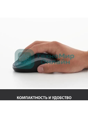 Мышь беспроводная Logitech M185, красный, 1000 dpi, радиоканал, USB, кнопки - 3