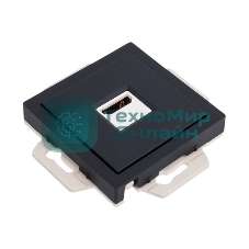 Розетка HDMI, механизм, карбон AtlasDesign