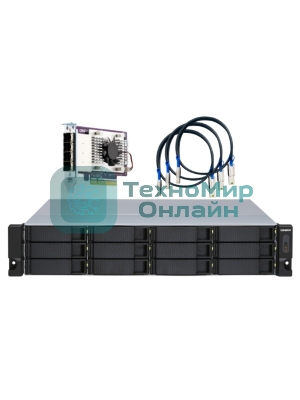 Полка расширения сетевого хранилища без дисков SMB QNAP TL-R1200S-RP SATA 6GB/s JBOD storage enclosure, 12-tray 3,5