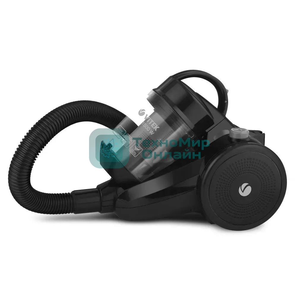 Пылесос Vitek Midnight VT-1839 (MC) черный, 200/1200 Вт, уборка сухая, пылесборник контейнер 1.5 л