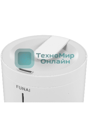 Увлажнитель воздуха FUNAI TENTOU USH-TTM7201WC белый, 30 м², 5 л, гигростат
