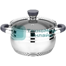 Кастрюля Lara LR02-471 Mercury 2,9 л, 18 см, нержавеющая сталь, с крышкой