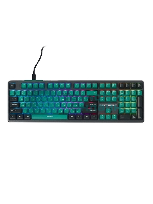 Клавиатура Raskat KM004 проводная, USB Type-A, зелёный/серый