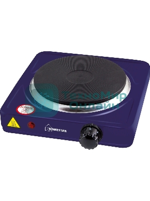 Плита настольная электрическая Homestar HS-1102, 1 конф. сапфир, блин 1000 Вт