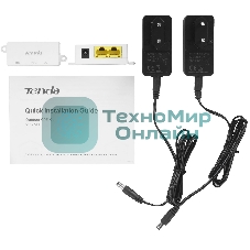 Наружная точка доступа Tenda OS3 (2-pack) (комплект 2 шт), 5 ГГц, до 867 Мбит/с, внешняя антенна 1x12dBi, IP65, PoE