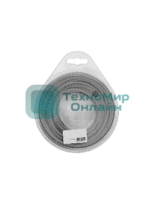 Леска для триммера Denzel двухкомпонентная зубчатый квадрат, 3,0мм х 15м, блистер EXTRA CORD