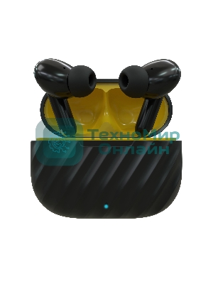 Наушники TWS More choice БВ37 черный/желтый, внутриканальные, Bluetooth, сенсорное управление, до 4 ч